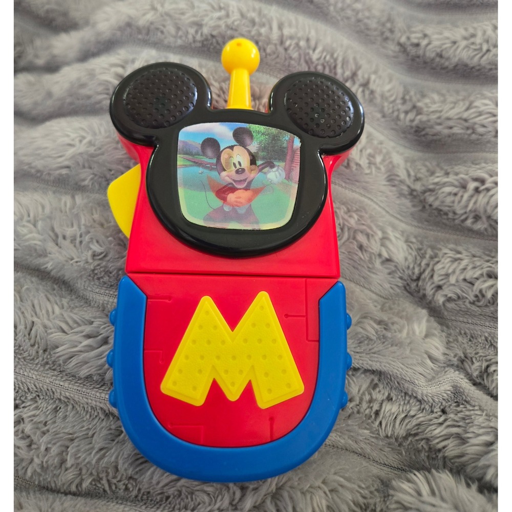 Disney Mickey Mouse Funhouse Chat with Me Cell Phone Toy Just Play Red Blue